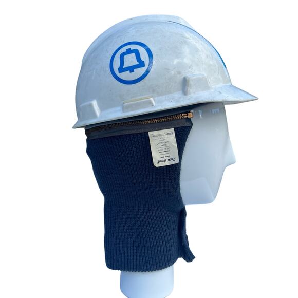 Vintage Ma Bell Telephone Lineman Hard Hat Helmet Hat Winter Rib Knit Lining - Picture 1 of 15